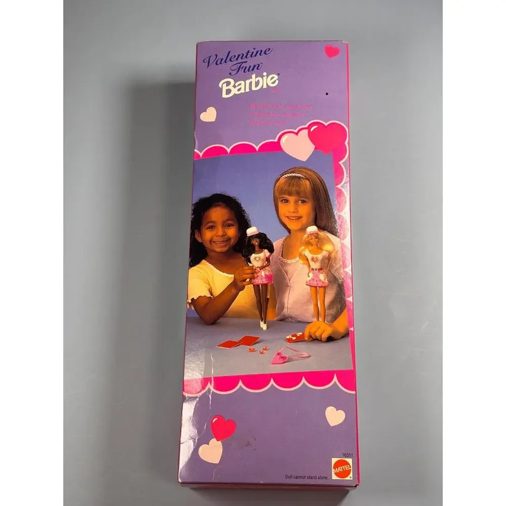1996 Valentine Fun Barbie Vintage Pink Box Mattel Special Edition# 16311 New